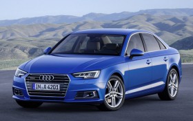 Photo de l&rsquo;ext&eacute;rieur de l'Audi A4 2016, l&rsquo;avant du v&eacute;hicule.