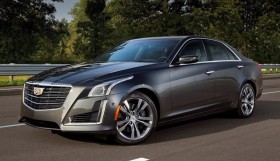 Photo de l&rsquo;ext&eacute;rieur de la Cadillac CTS Berline 2016, l&rsquo;avant du v&eacute;hicule.