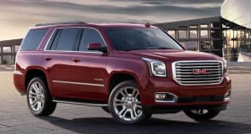 Photo de l&rsquo;ext&eacute;rieur de la GMC Yukon 2016, l&rsquo;avant du v&eacute;hicule.