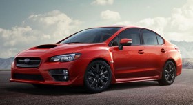 Photo de l&rsquo;ext&eacute;rieur de la Subaru Impreza WRX 2016, l&rsquo;avant du v&eacute;hicule.